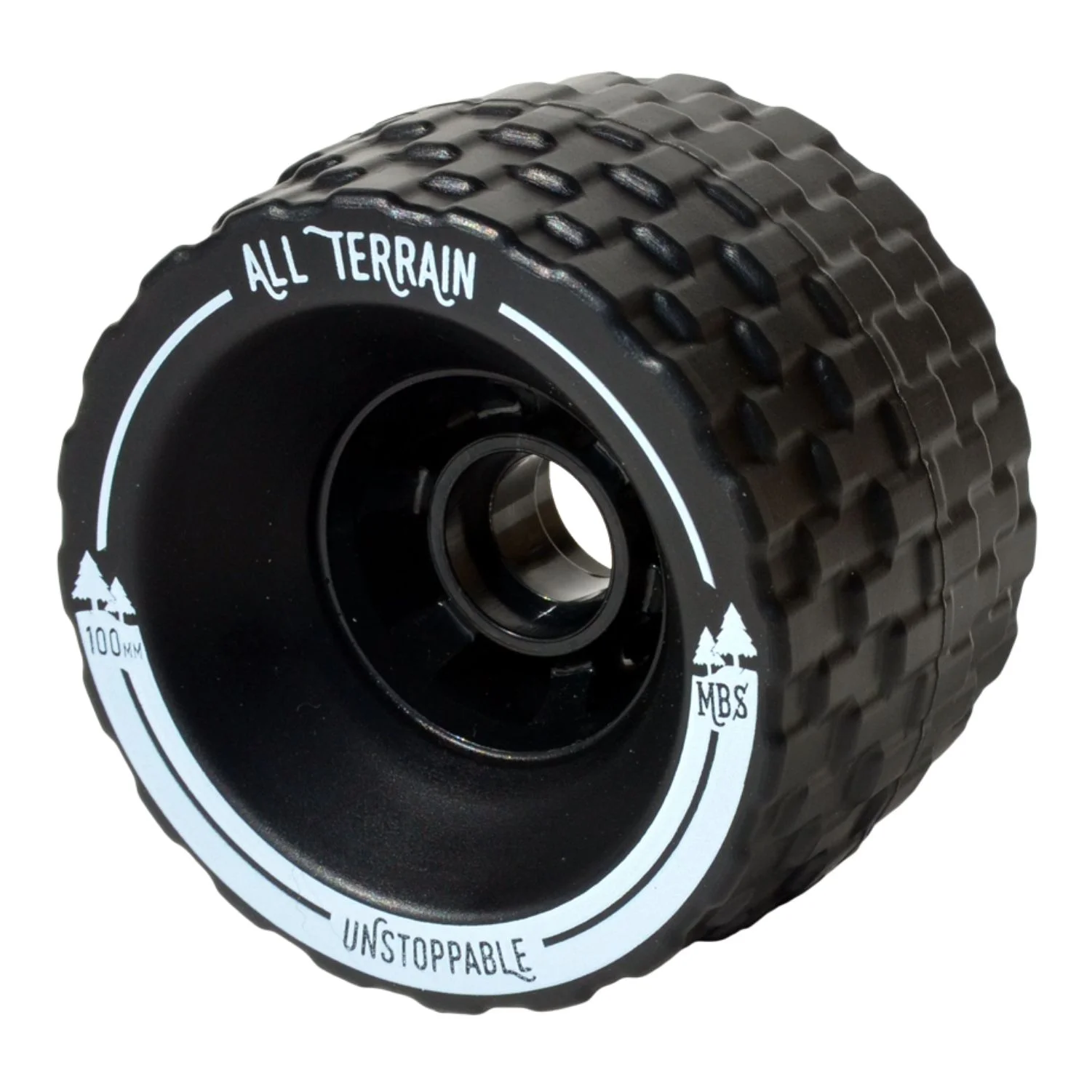 13401 - MBS All-Terrain Skateboard Wheels - Black (4) — Atom